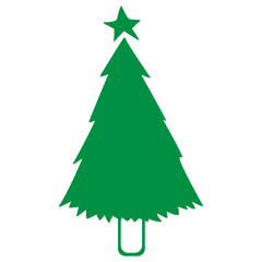 Fototapeta premium Christmas tree clip art design on plain white transparent isolated background for card, shirt, hoodie, sweatshirt, apparel, card, tag, mug, icon, poster or badge