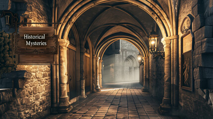 ancient stone arches in a historical site