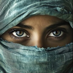 Fototapeta premium Close-up of Muslim woman's eyes