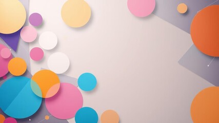 Abstract geometric pattern of colorful triangles and circles, design, wallpaper