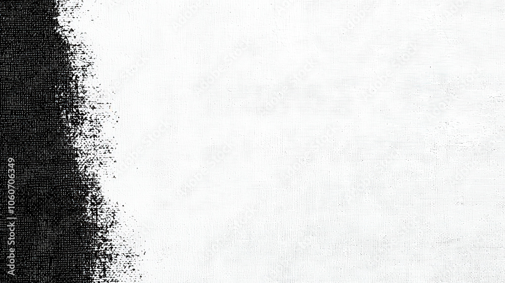 Fototapete a smooth gradient transitions between rich black and bright white on a textured canvas, creating a s