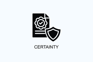 Fototapeta premium Certainty Vector Or Logo Sign Symbol Illustration