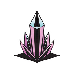 Crystal Pinnacle Silhouette vector file art . 