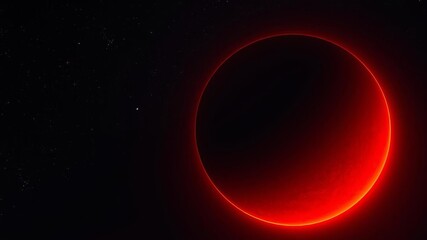 A striking image of a bright red moon against a dark night sky, evoking a sense of mystery and enchantment, cosmic, enchantment