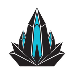 Crystal Pinnacle Silhouette vector file art . 