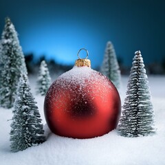 Bola de Navidad roja, Decoración Navideña