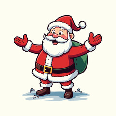 A jolly Santa Claus vector illustration
