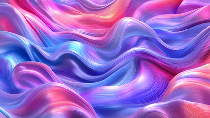 Obraz premium Colorful flowing waves in vibrant hues create mesmerizing visual effect