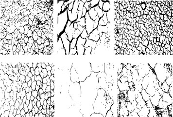 texture of dry earth. set of illustrations