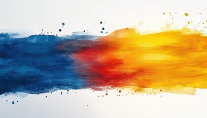 A vibrant watercolor banner featuring stars in a chaotic blend of colors