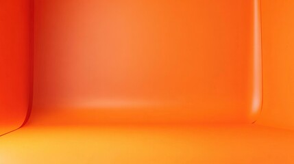 Vibrant Orange Studio Background with Smooth Gradient