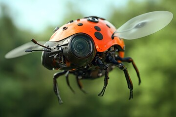 A Robotic Ladybug with a Camera Lens