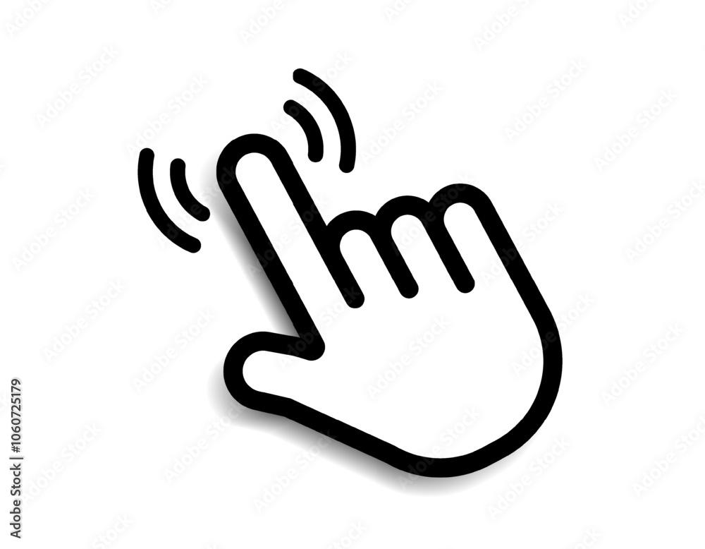 Fototapete Mouse click cursor set. Hand Cursor. Click icon. Mouse pointer set. Arrow cursor. Pointer click icon. Clicking cursor, pointing hand clicks and waiting loading icons. Website arrows or hand icon.