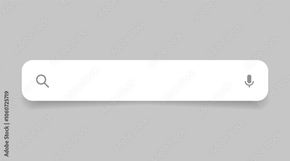 Fototapete Search Bar with suggestions for UI UX design and web site. Search Address and navigation bar icon. Collection of search form templates for websites. Search engine web browser window template.