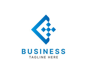 Obraz premium Letter c initial vector logo icon symbol design with pixelated concept for business.