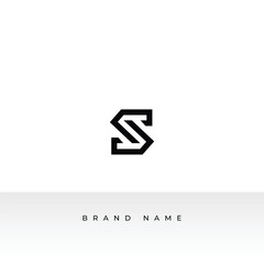 Logo letter S unique design with a white background S logo