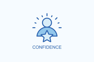 Confidence vector  or logo sign symbol illustration