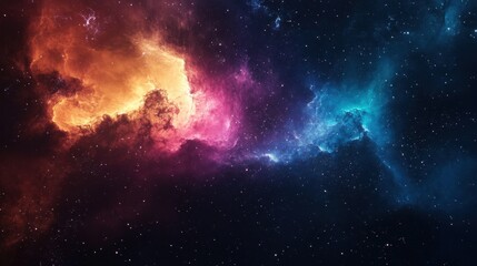 Fototapeta premium Cosmic Nebulae: A Vibrant Dance of Celestial Colors