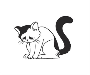 cat sihouette vector design eps