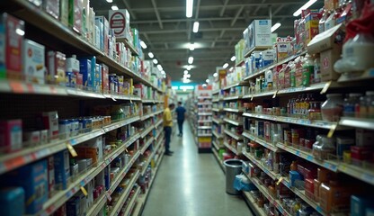 Black Friday, person in supermarket