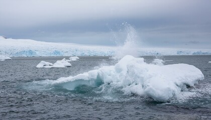 Fototapeta premium 빙하가 붕괴하고 있다