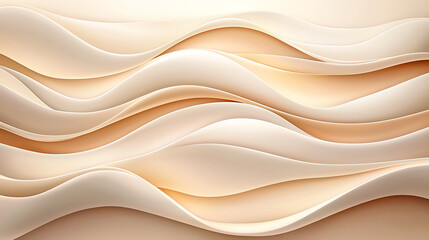 Obraz premium An abstract representation of soft waves in warm tones, creating a soothing and elegant visual texture for design purposes.