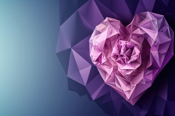 Colorful digital illustration of a heart-shaped design in purple and pink with a soft texture.