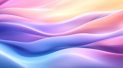 Fototapeta premium Vibrant waves of color create a dreamy abstract background, blending pink, purple, and blue hues for a serene atmosphere.