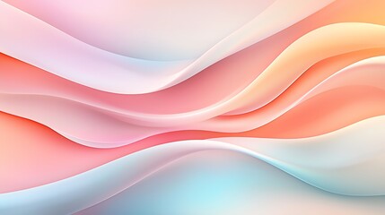 Fototapeta premium Abstract waves in soft pastel colors create a serene and calming visual perfect for backgrounds or design projects.