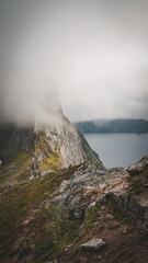 Segla mountain side view, Senja island Norway