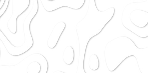 Abstract White paper cut background with lines. Topographic map in contour line light topographic topo contour map. white line drawing geometric paper art design. 3d papercut decoration textured. maps
