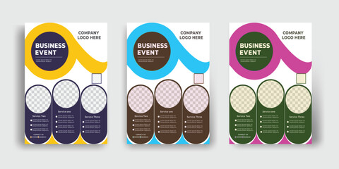 Corporate business flyer design layout vector.