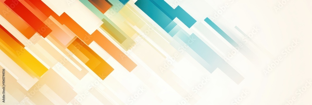 Poster A Dynamic Burst of Colorful Arrows Overlapping on a Bright White Background Illustrating Movement