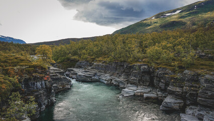 Abisko national park river, Lapland Sweden