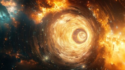 Obraz premium A Fiery Vortex in the Cosmic Sea