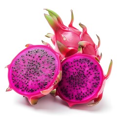 Dragon fruit Pitaya isolated on white background