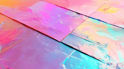Fototapeta premium Abstract vibrant background with colorful gradient acrylic paint texture on canvas in pink and blue hues
