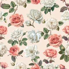 Lovely and Beautiful Spring Flowers Pattern for Fabric, Wallpaper, and More