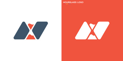 Hourglass logo. Time, period. Icon symbol design template EPS 10.