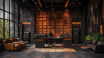 Modern soundproof garage music studio features sleek design and innovative technology for enhanced creativity and production