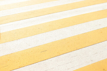 Fototapeta premium Zebra Cross 1. Zebra Cross with yellow lines