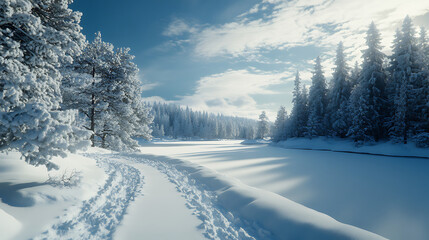 Obraz premium winter and snow