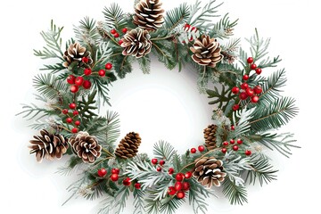 Minimalist Christmas card, clean design with soft pastel colors