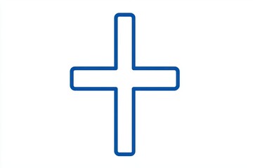 Obraz premium Blue Medical Cross Symbol Used for Branding and Identification in Healthcare