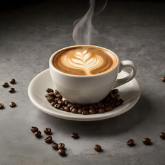 Obraz premium cup of coffee with beans