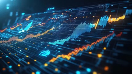 corporate management system visualizing metrics and strategies connected graphs and data analytics illustrate finance operations and marketing showcasing a comprehensive corporate landscape