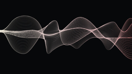 dynamic 3D rotating into a spiral wave Gradient from light pink to fuchsia pink.
