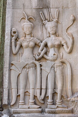 Beautiful Apsara in Angkor Wat, Siem Reap, Cambodia.