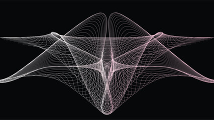 dynamic 3D Bermuda Triangle From light pink to fuchsia.