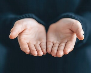 Closeup of hands with data visualizations for wealth growth, wealth process, clean interface
